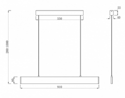 Линейный светильник подвесной Maytoni Technical P010PL-L23B