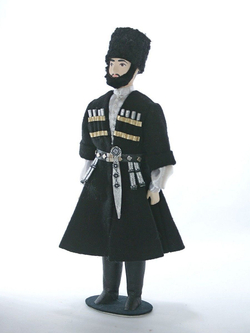 Кукла коллекционная Чеченец в национальном костюме