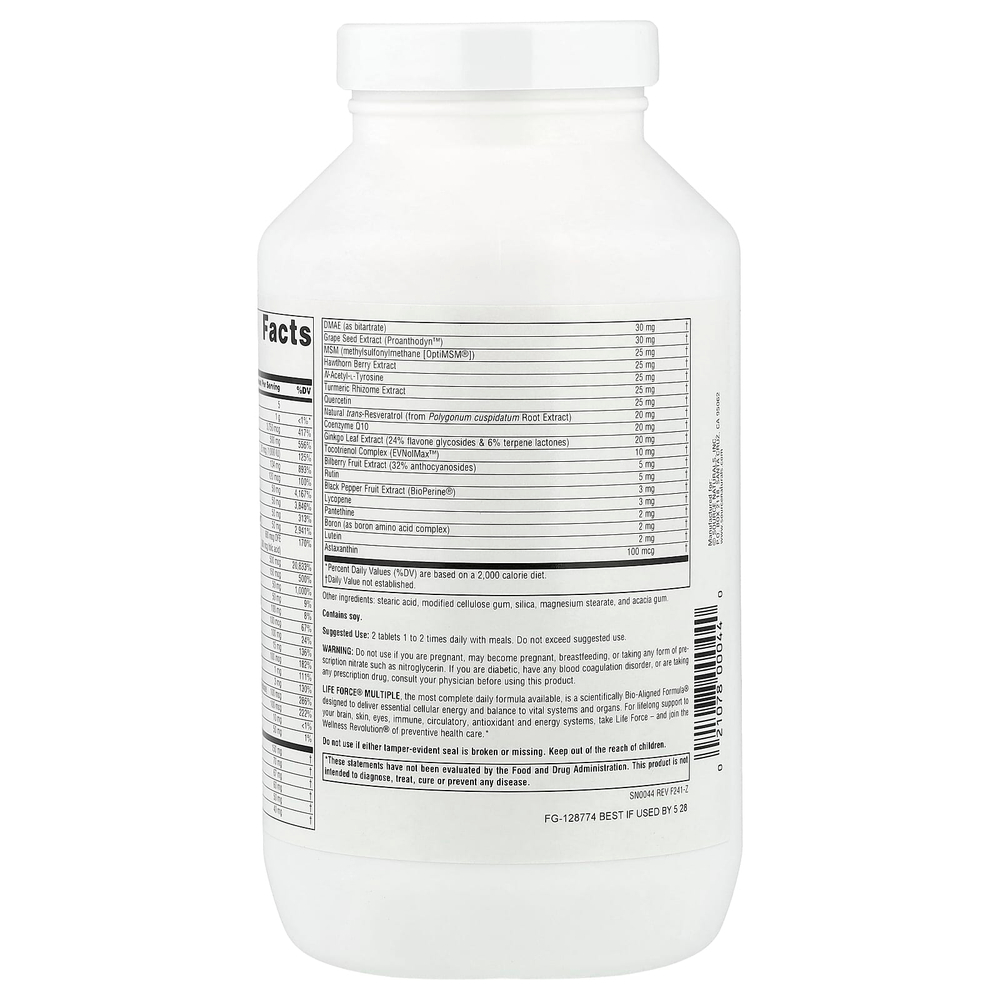 Source Naturals, Life Force® Multiple, без железа, 180 таблеток