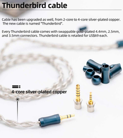 Наушники 7Hz Timeless AE, внутриканальные, проводные, Hi-Fi, 3.5 мм, 2.5 мм, 4.4 мм