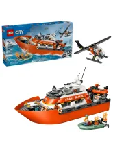 Конструктор City 60504 Спасательный катер и вертолёт