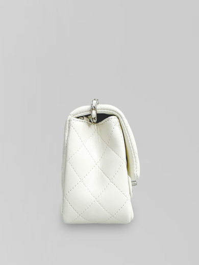 Сумка 1786 маленькая однотонная со стеганным рисунком в виде ромбов