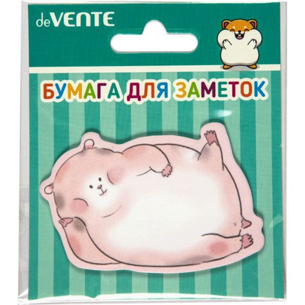 Блок самоклеющийся фигурный deVente Lying Animals 20л, ассорти, 1шт.