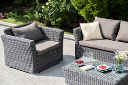 "Капучино" лаунж-зона из искусственного ротанга, цвет графит