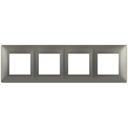 Рамка для розеток и выключателей ЭРА Elegance 14-5004-16 на 4 поста, титан