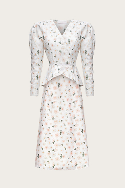 ЮБКА И ЖАКЕТ ИЗ ХЛОПКА С ЛЮРЕКСНОЙ НИТКОЙ