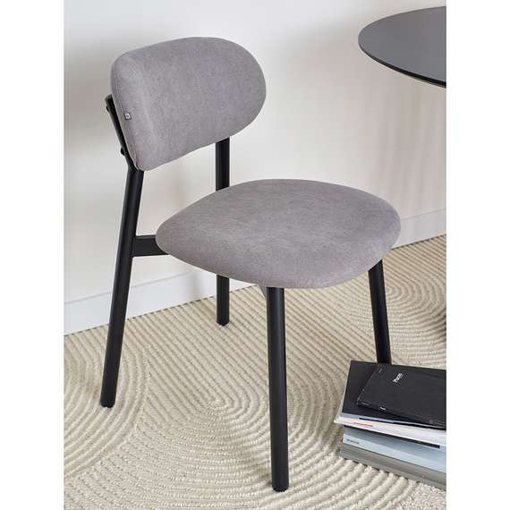 Стул Round, дымчато-серая рогожка