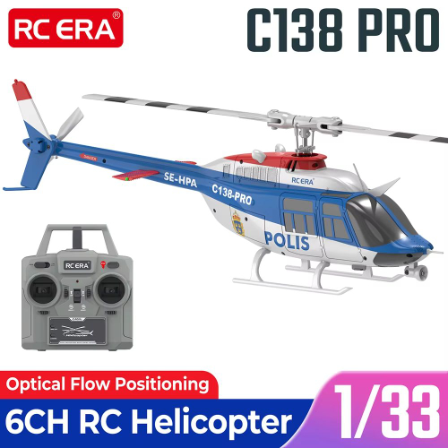 Радиоуправляемый вертолёт RC ERA C138 PRO 4CH 6-Axis Gyro 1:33 бесколлекторный мотор , Оптический поток , барометрический датчик