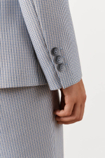 1863 Жакет женский (сине-голубая полоска)