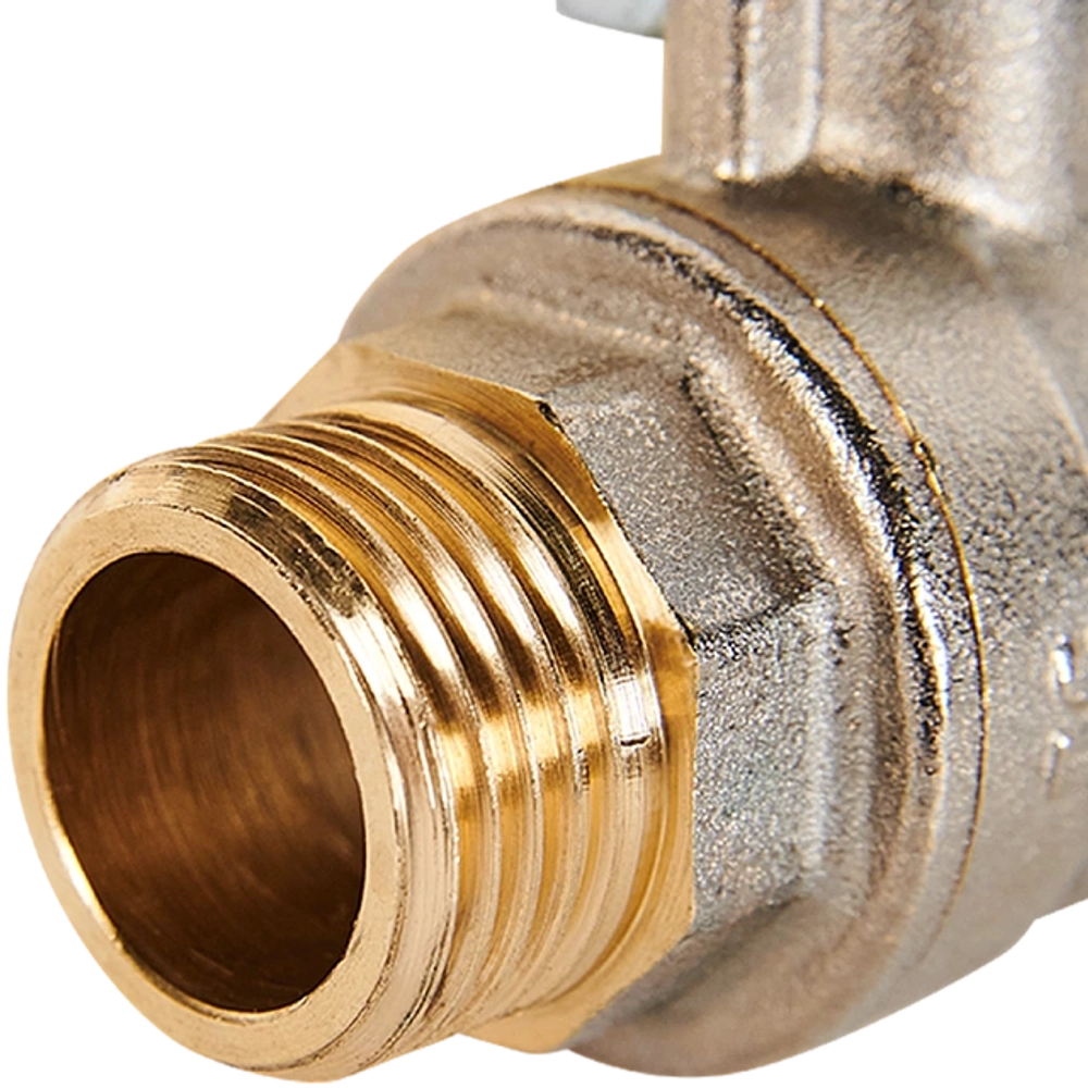 Кран шаровой полнопроходной STOUT - 1/2" (НР/ВР, PN40, Tmax 150°C, ручка-рычаг черная)