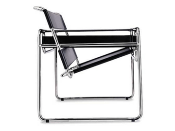 кресло wassily armchair ( кожа) (by Steel Arts)