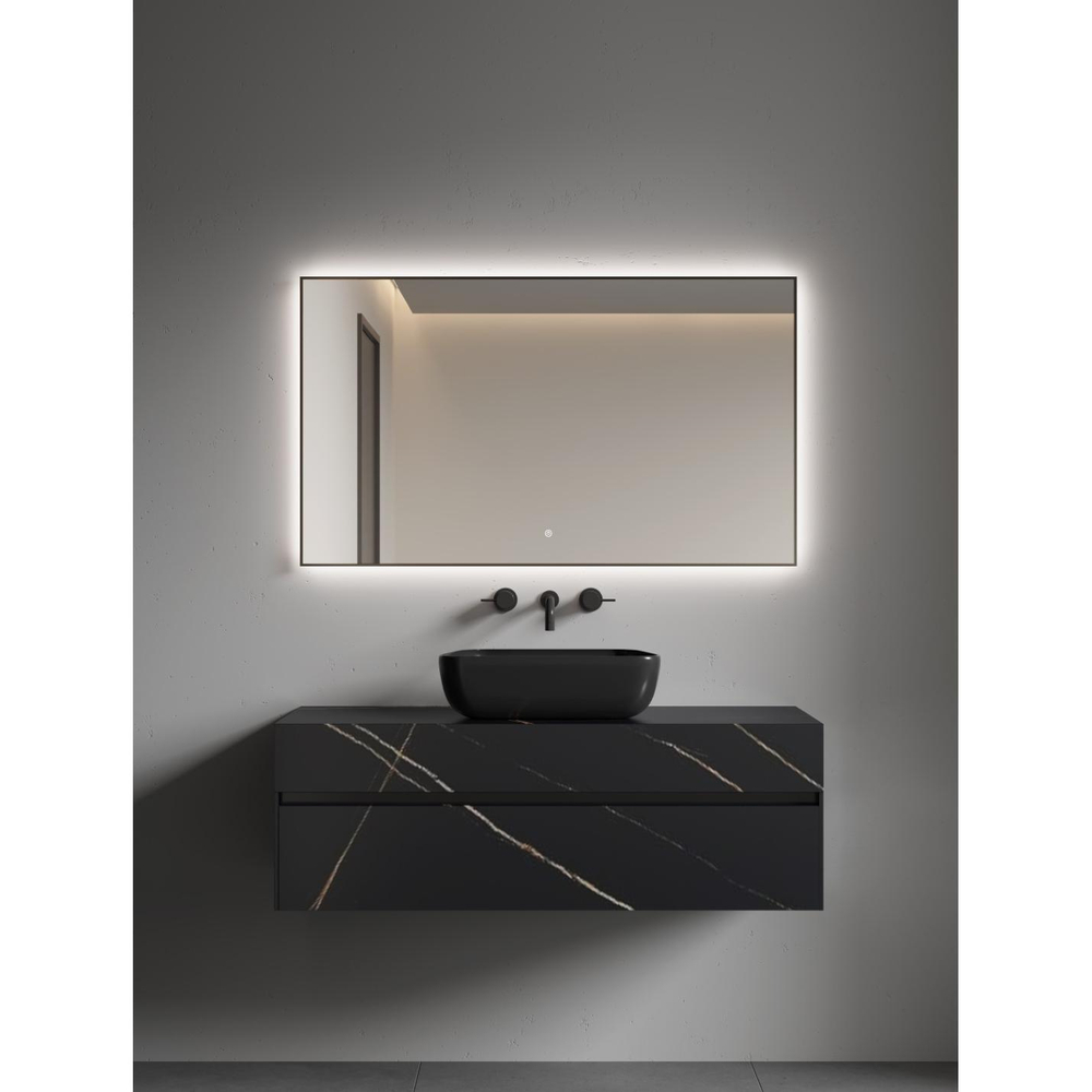 Зеркало прямоугольное Armadi Art Modern 120*70см 543-120-B подсветка, сенсор, антизапотевание, BLACK