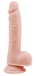 Телесный фаллоимитатор на присоске Peotillomania - 19,5 см. (Цвет: телесный)