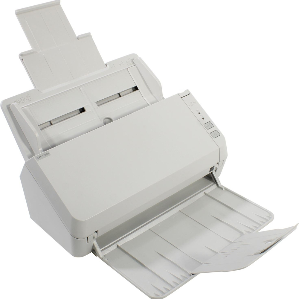 Сканер Fujitsu SP-1120N (PA03811-B001) (А4,20 стр. / мин, ADF 50, USB 3.2, Gigabit Ethernet, A4, нагрузка 3000 стр. / день)
