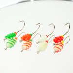 Мормышка фосфорная плавающая Lumicom 107, №4 Long+,ABC (набор 32шт)