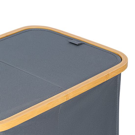 Корзина для белья с двумя отделениями neat twin, 53,5х33х53 см, серая