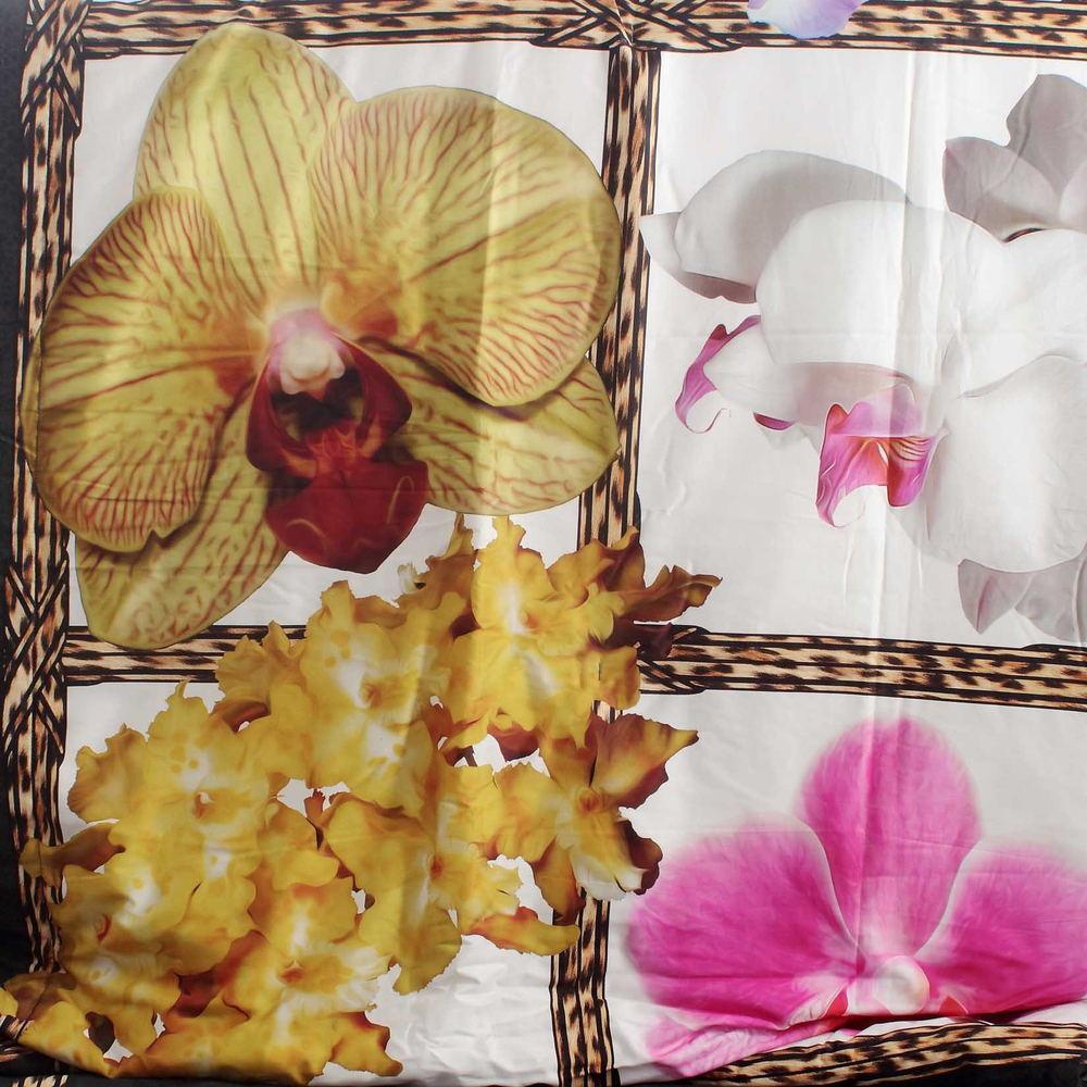 Постельное белье 2 спальное Roberto Cavalli Foulard белое Италия