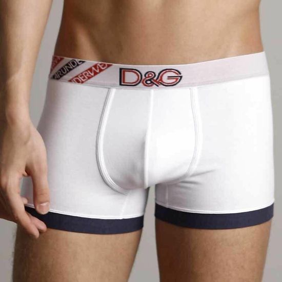 Мужские трусы боксеры белые Dolce&Gabbana