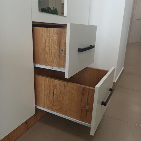 Евро bts ШК-06 Шкаф трехстворчатый крафт / белый