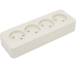 BLANCA О/У РОЗЕТКА 4-ая без заземл. без шторок ИЗОЛ.ПЛ., 16А, 250В, БЕЖЕВЫЙ BLNRA000417