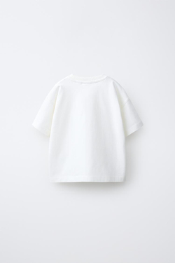 ZARA ФУТБОЛКА С ДИНОЗАВРОМ, БЕЛЫЙ