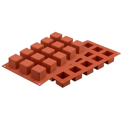 Форма силиконовая для приготовления пирожных cube, 17,6х29,8 см, 630 мл