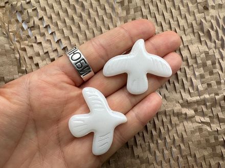 Бусина Птица 40мм, стекло