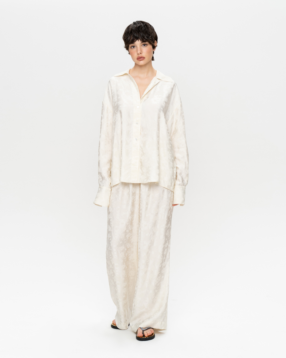 Блуза из вискозы с цветочным узором