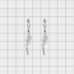 "Мисс Офис" серьги в серебряном покрытии из коллекции "Леди" от Jenavi с английским замком