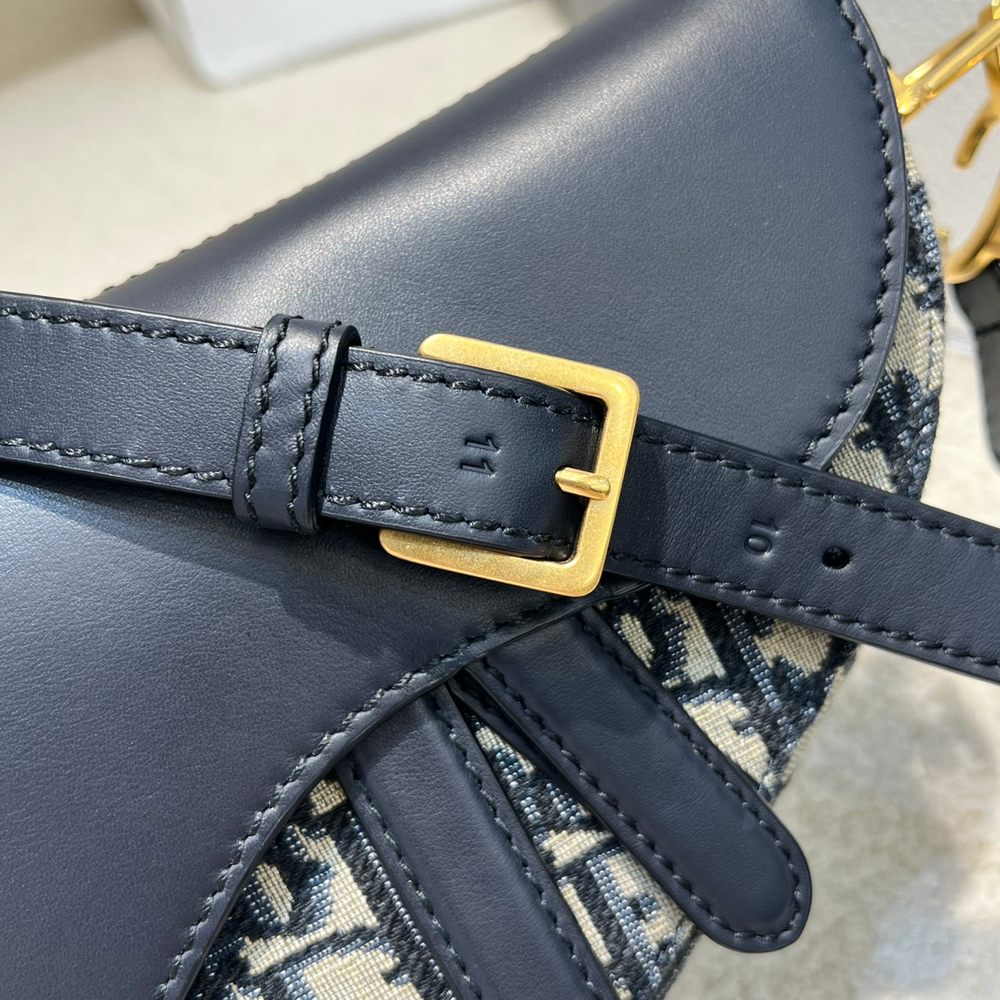 Christian Dior Mini Soft Saddle Bag with Strap