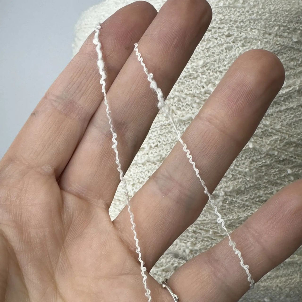 FRESCO - Azeta Filati; 90% хлопок, 10% п/а; 800м/100гр; фактурная ниточка с утолщениями; GREGGIO; цвет: кремовый молочный; S502