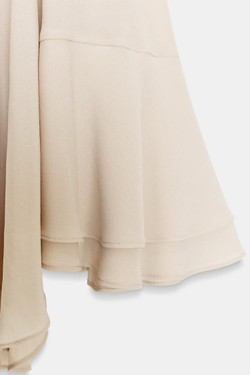 ZARA ТОП-КЕЙП ИЗ ЖОРЖЕТА, ПЫЛЬНЫЙ РОЗОВЫЙ