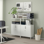 Контейнер с крышкой IKEA KUGGIS (КУГГИС), Бамбук, Черный, 26x35x15 см