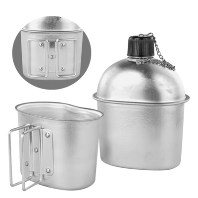 Походный армейский набор фляга+котелок в чехле