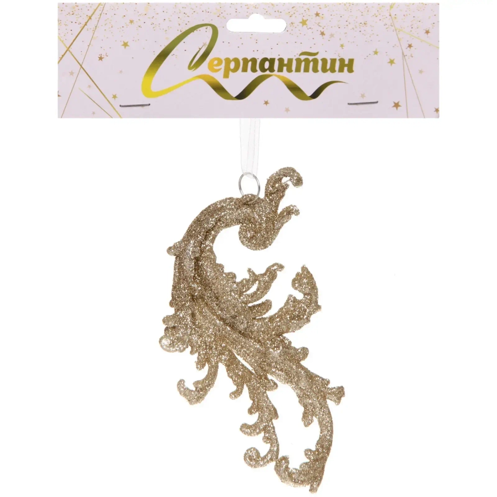 Подвеска «Зимние узоры» 7*13 см, темное золото