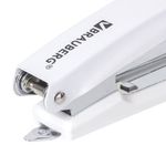 Степлер №10 металлический BRAUBERG "Universal+", до 12 листов, с антистеплером, белый, 227778