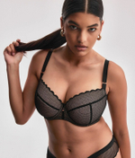 Черный бюстгальтер Chita на каркасах с чашками на тонком поролоне (Размер: 70D) (Цвет: черный)