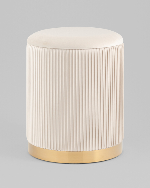 Пуф Шарлотта с ящиком велюр бежевый