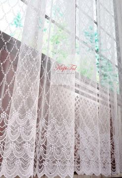 Тюль сетка с вышивкой Мадлен-2 (белый)
