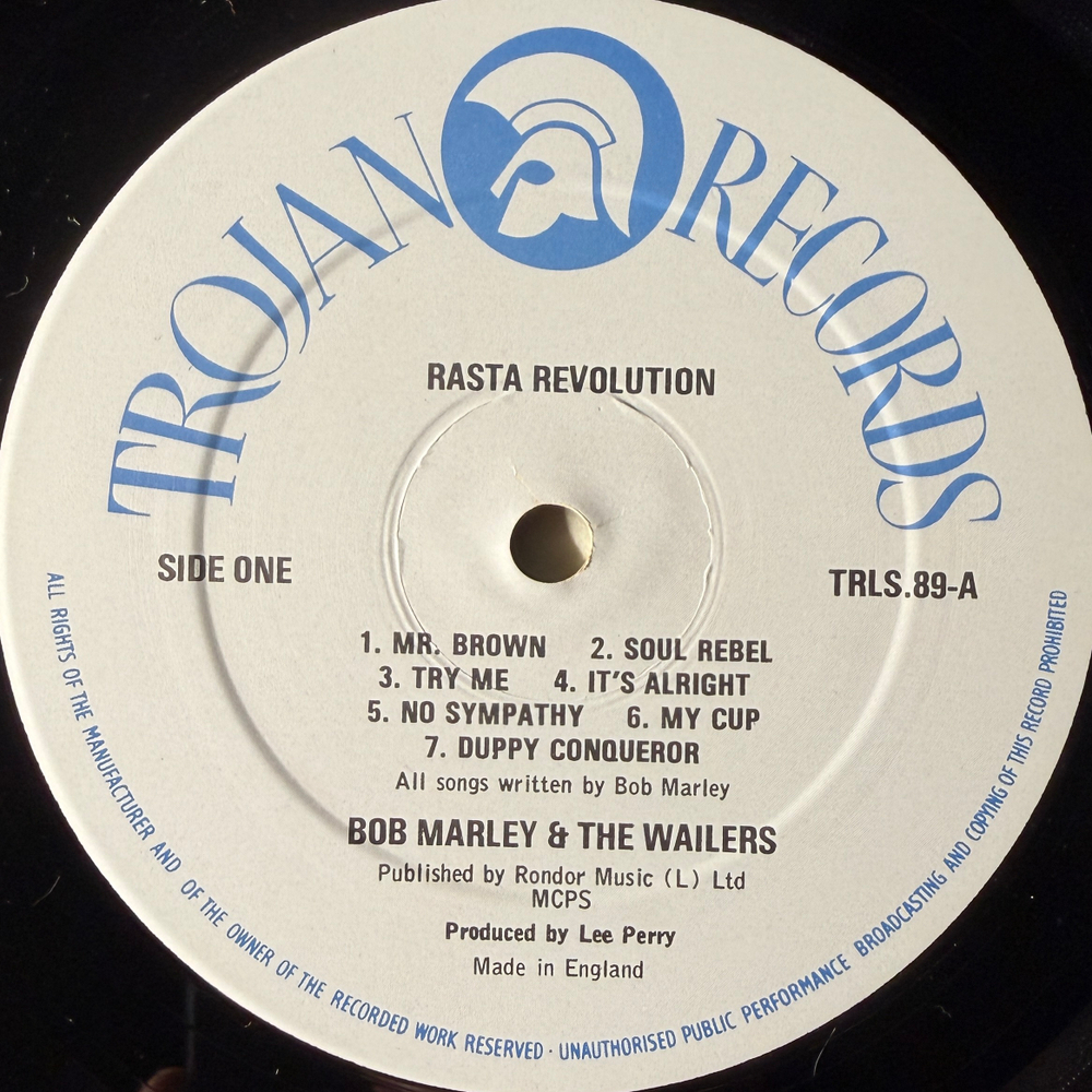 Bob Marley & The Wailers ‎– Rasta Revolution (Англия 1976г.)Т