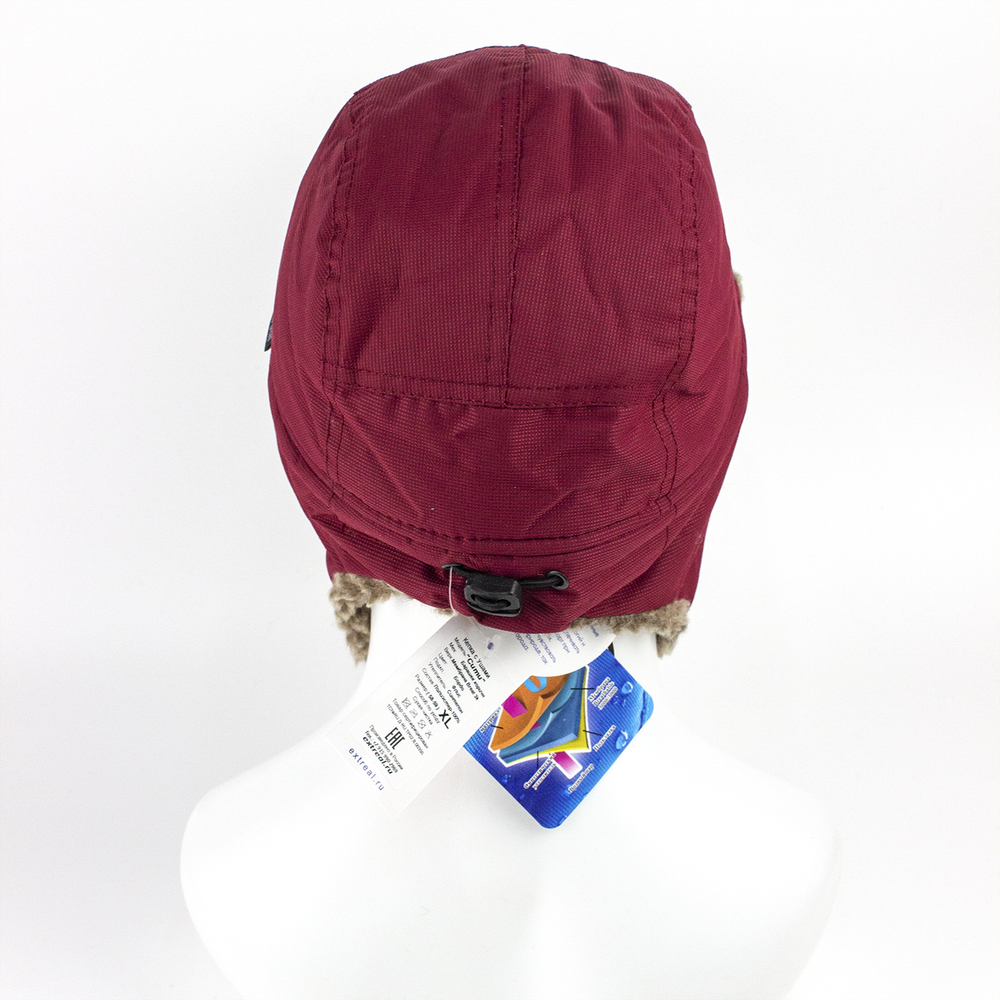 Кепка Extreal "Сити" с ушами, Барашек Коричневый, Мембрана, XL