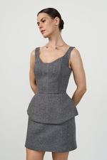 Топ корсетный шерстяной