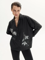 Рубашка FLOWER DROPS, черный