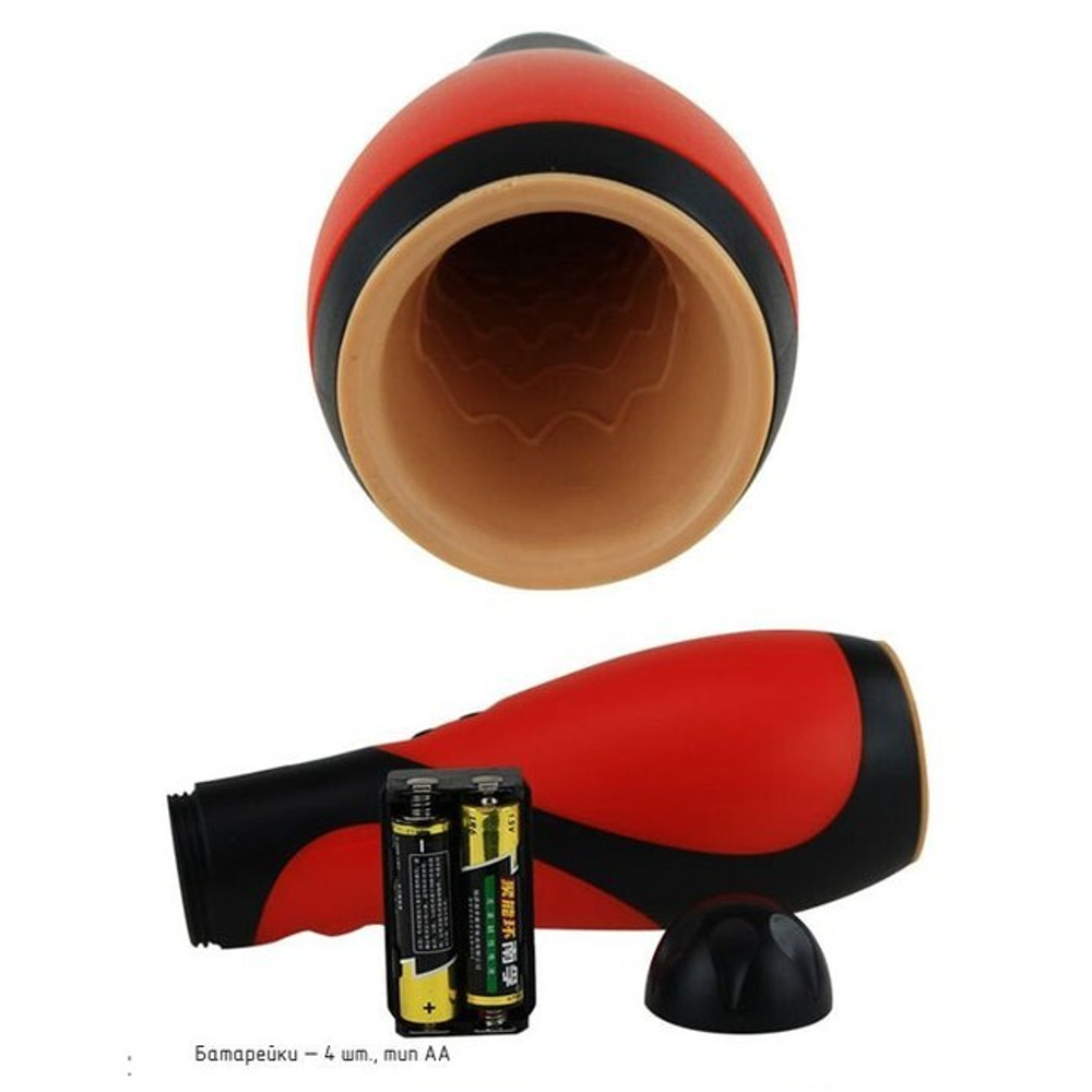 Автоматический оростимулятор Oral Sex Lover (30 режимов) (Цвет: красный с черным)