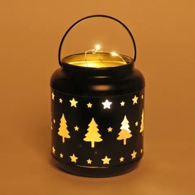 Сувенир с подсветкой «Сказочная ёлка» 12*15 см, чёрный