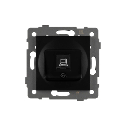 Механизм компьютерной розетки SCT-MPC1-PL-BK-V (RJ-45, CAT6) (Arlight, -) 049847