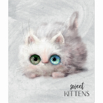 ТЕТРАДЬ ОБЩАЯ 48 ЛИСТОВ НА СКРЕПКЕ “Глазастые котики”