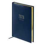 Ежедневник 2026г. А5, BG Dallas. Blue, кожзам, синий, 176л