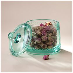 ЕМКОСТЬ ДЛЯ ХРАНЕНИЯ С КРЫШКОЙ "NATURE" GREEN 9,5Х9,5Х9,5 СМ