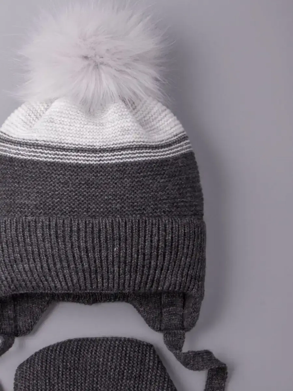 Шапка детская зимняя вязаная и шарф